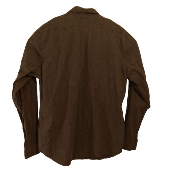 Express shirt mens L Large dark gray soft wash button long sleeve collar cotton - Picture 3 of 9